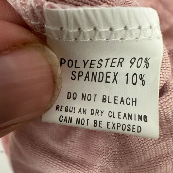 Womens Velvet-Like Cowl Neck Top & Pants Pajama Set Small Pink - Picture 5 of 9